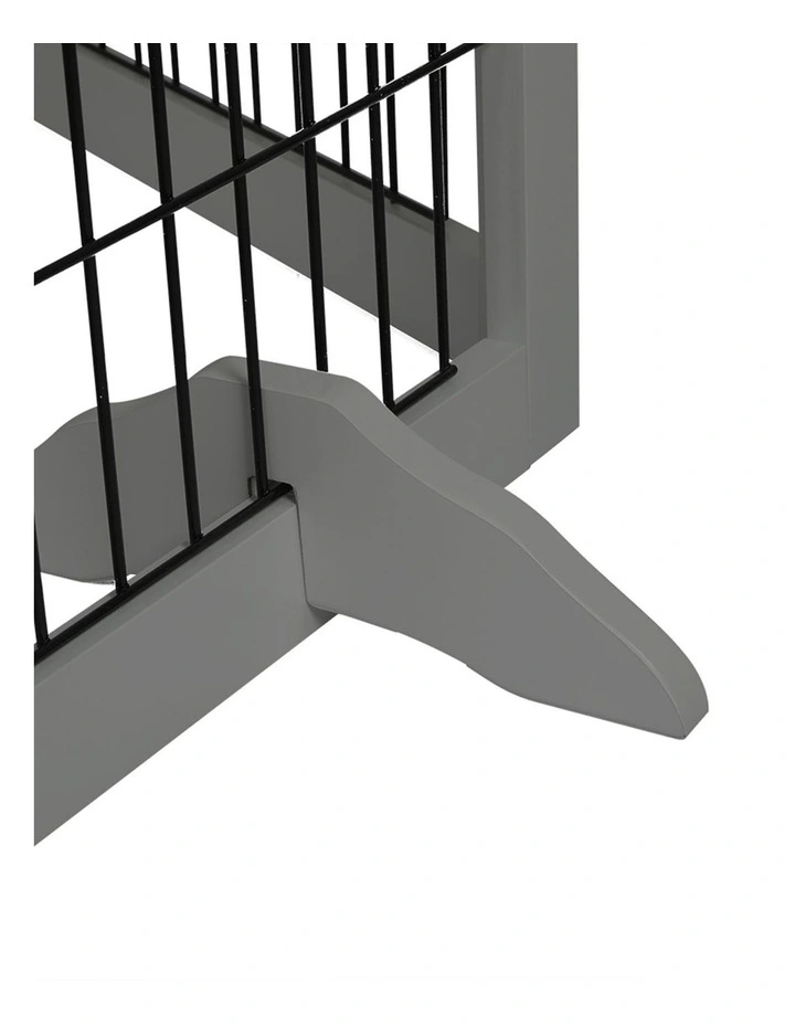 Indoor 6 Panels Pet Exercise Cage Enclosure Fence in Grey image 7