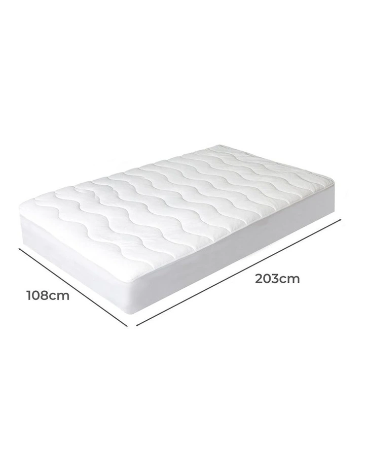 DreamZ White Cool Mattress Topper Protector Cover image 3
