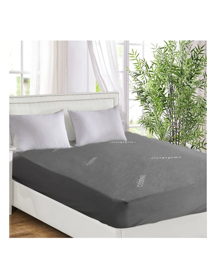 Pillowtop Mattress Protector Queen Cover in Grey image 7