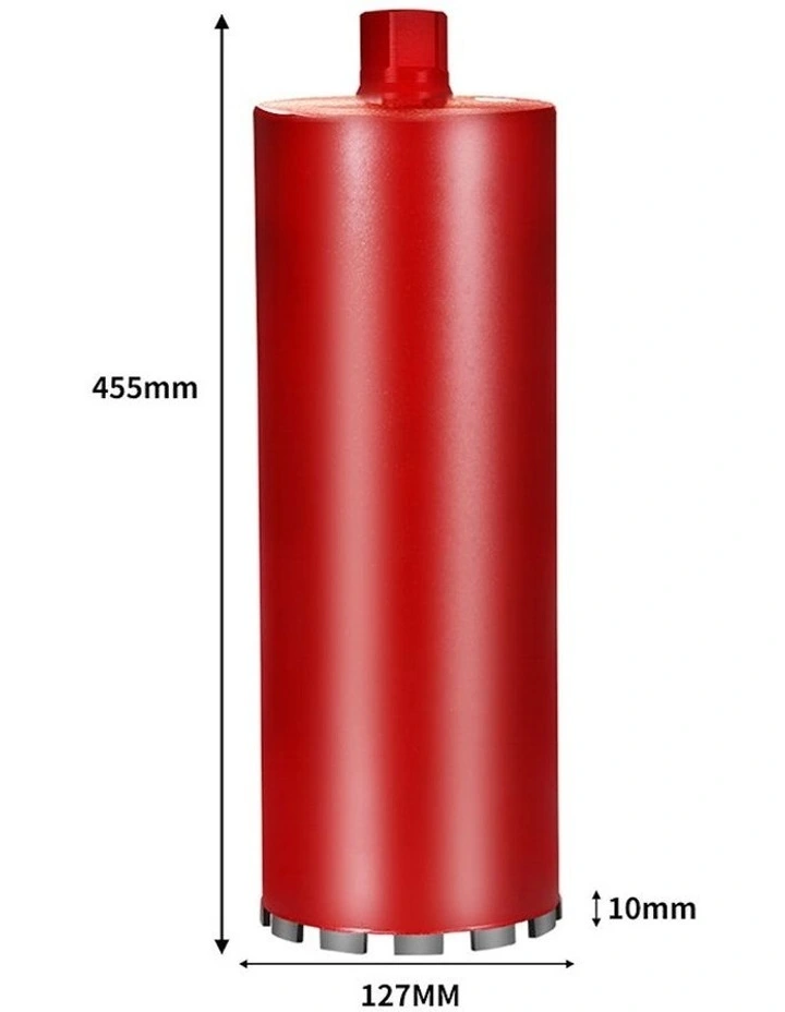 Wet Dry Concrete Stone Masonry 1-1/4 UNC Diamond Core Drill Bit 127mm in Red image 3