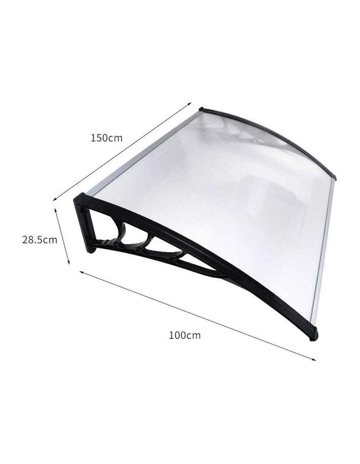 Window Door Awning Outdoor Canopy UV Patio Rain Cover DIY 1m X 1.5m in Transparent image 3