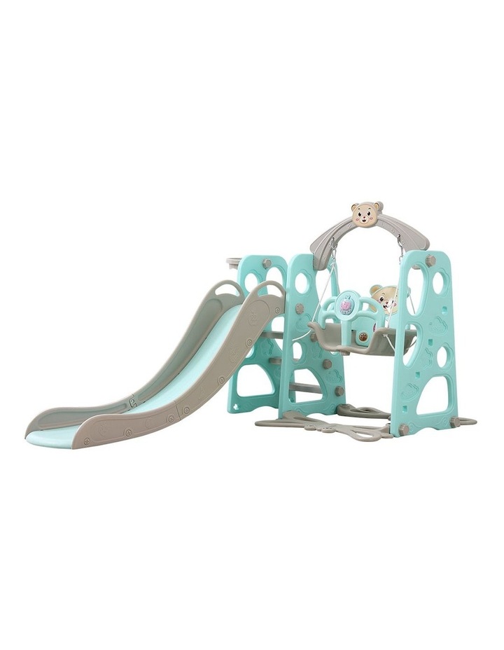 Slide Swing Basketball Ring Activity Center Toddlers Play Set in Green