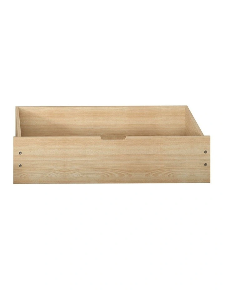2x Wooden Bed Frame Storage Drawers in Natural image 2