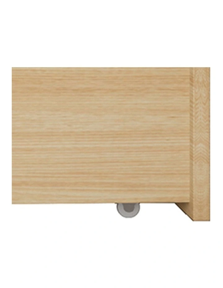 2x Wooden Bed Frame Storage Drawers in Natural image 4