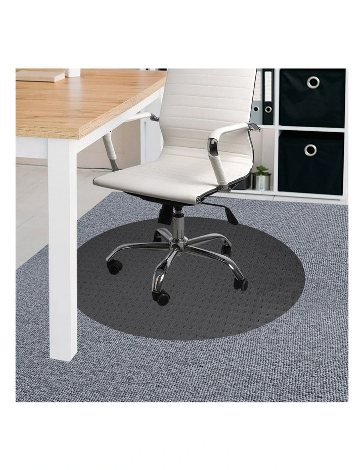 Round Chair Mat in Black image 7
