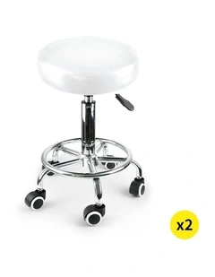 Hairdressing Stool Barber Chair 2x in White