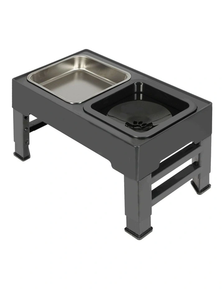 Non-Slip Bowl Elevated Pet Feeder in Black image 1