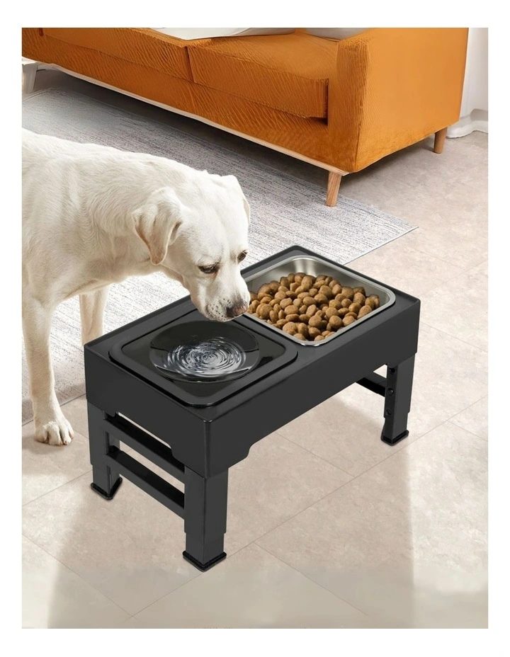 Non-Slip Bowl Elevated Pet Feeder in Black image 2