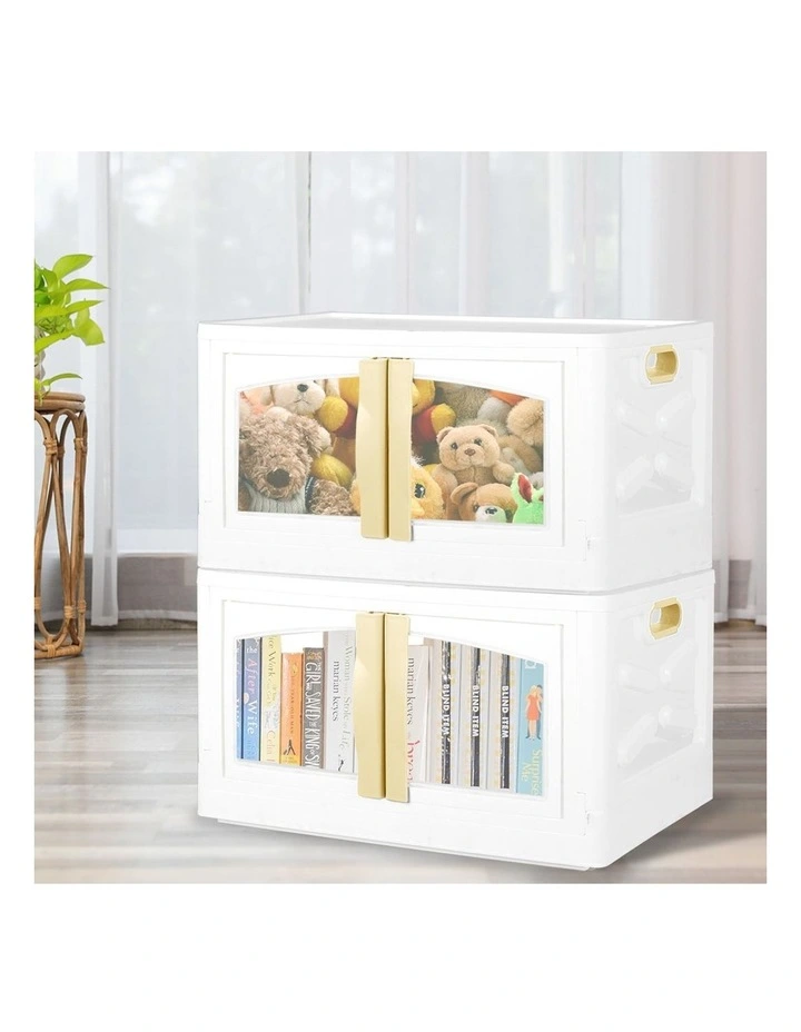 Stackable Foldable Storage Bin 85L in Multi image 7