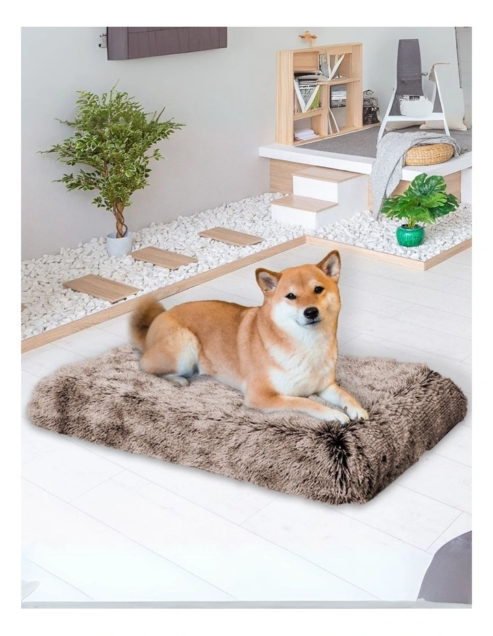 Cover Washable Memory Foam Pet Calming Bed M in Brown image 2