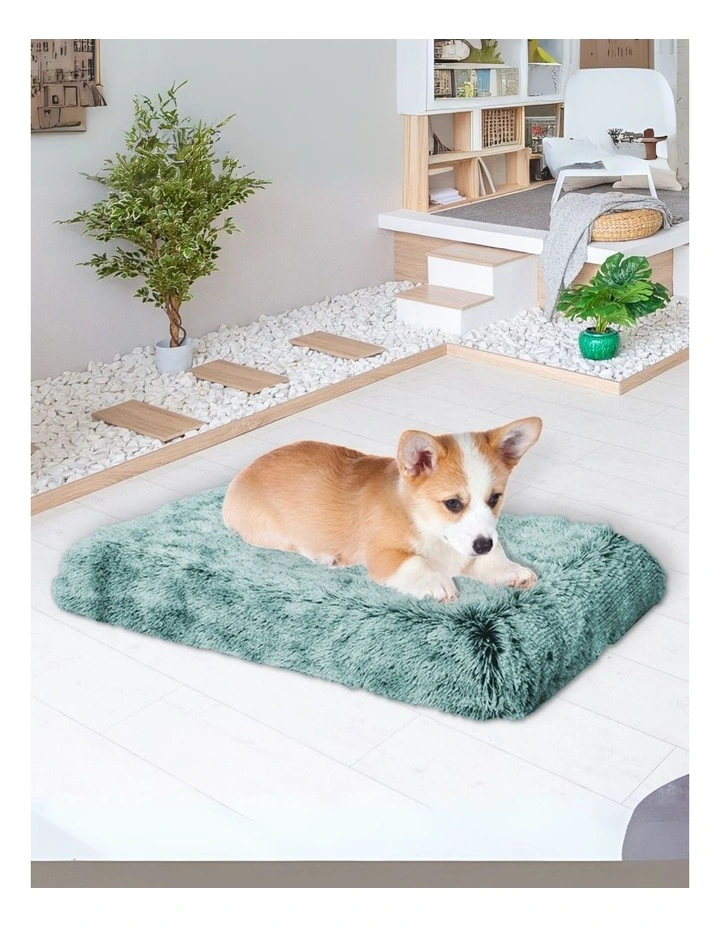 Washable Memory Foam Pet Calming Bed S in Green image 2