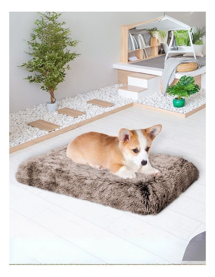 Washable Memory Foam Pet Calming Bed S in Brown image 2