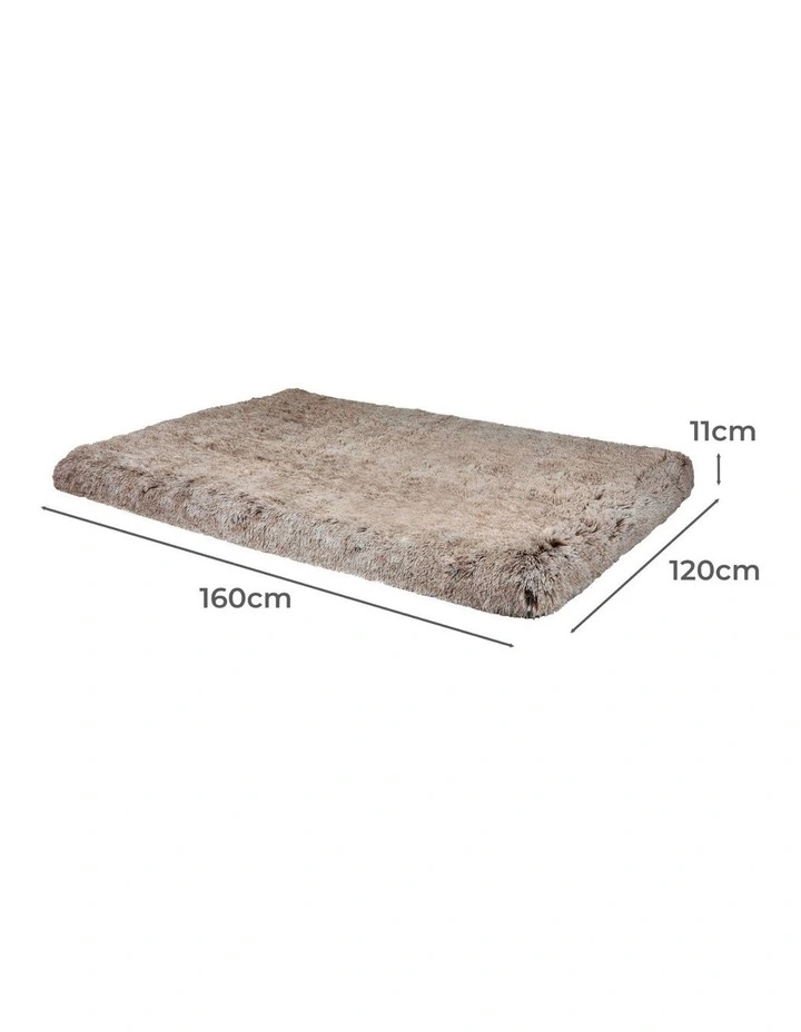 Washable Memory Foam Pet Calming Bed XXL in Brown image 3