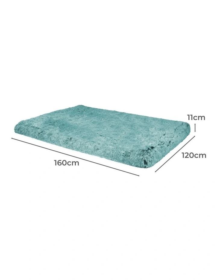Washable Memory Foam Pet Calming Bed XXL in Green image 3