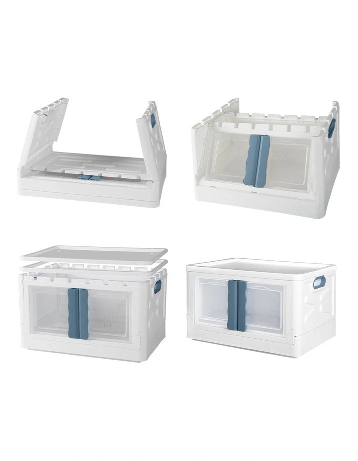 Two Opening Stackable Storage Box 45L in Multi image 4