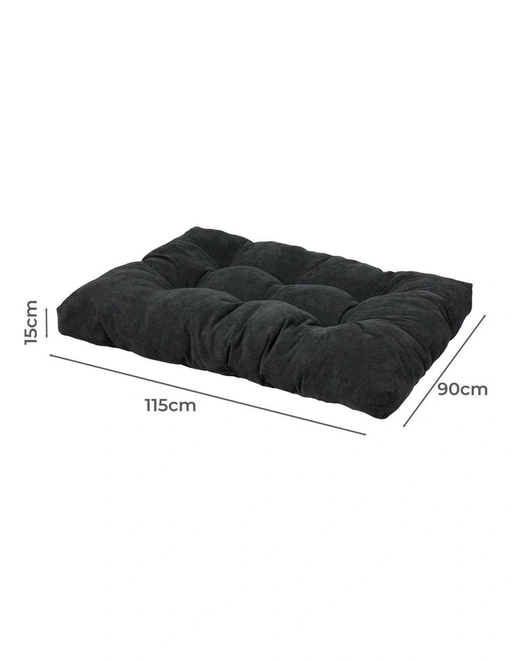 Washable Plush Pet Cushion Bed XL in Grey image 3