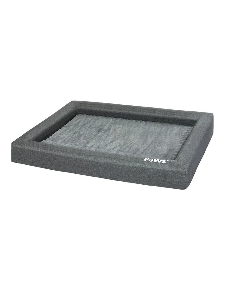 Washable Memory Foam Pet Sofa Bed L in Grey image 1