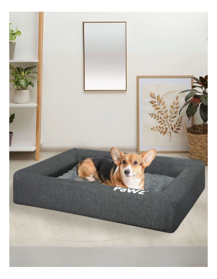 Washable Memory Foam Pet Sofa Bed M in Grey image 2