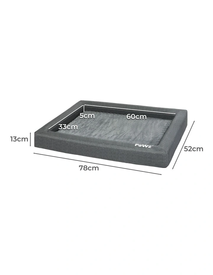Washable Memory Foam Pet Sofa Bed M in Grey image 3