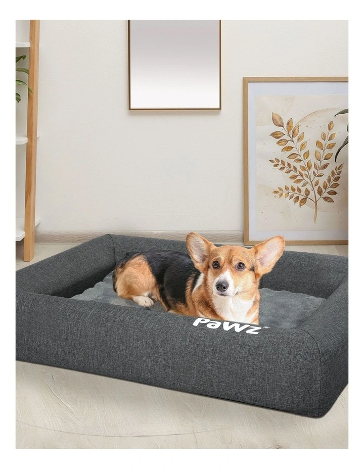 Washable Memory Foam Pet Sofa Bed M in Grey image 7
