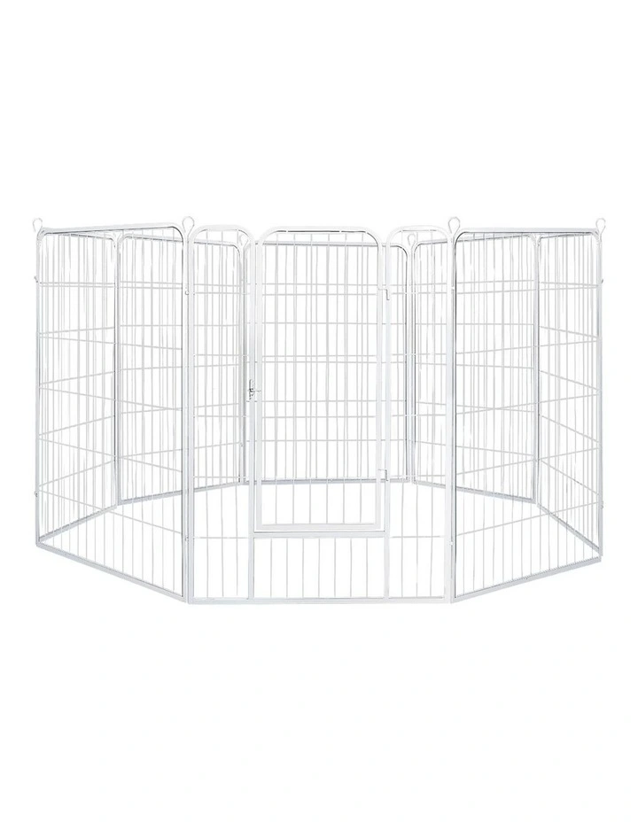 8 Panel 40'' Pet Playpen in White image 1