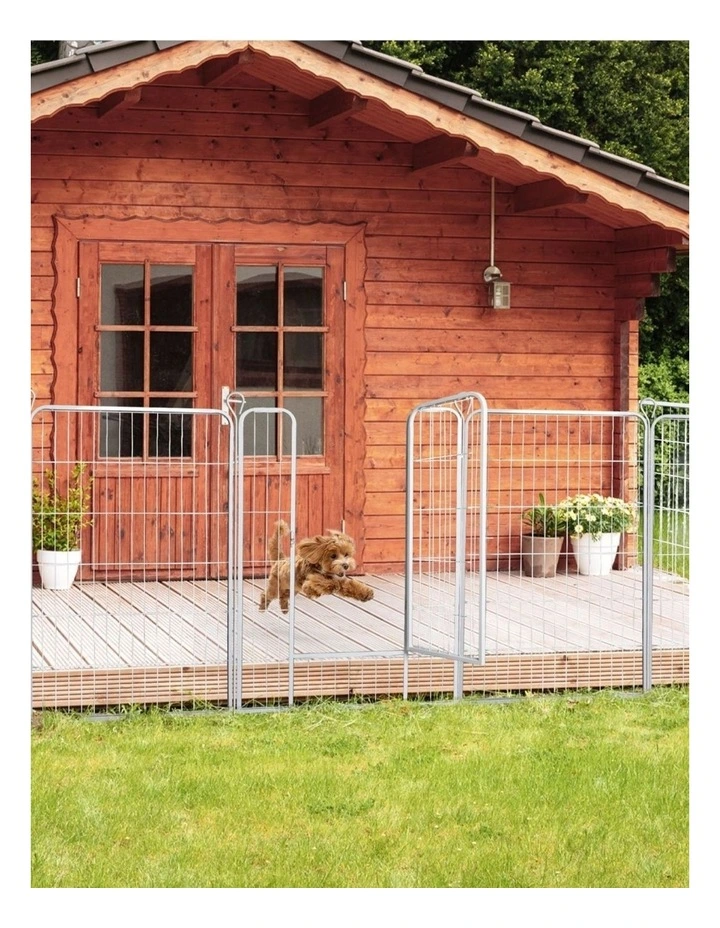 8 Panel 40'' Pet Playpen in White image 2