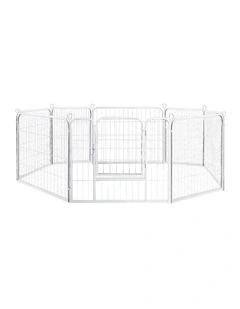 8 Panel 24'' Pet Playpen in White