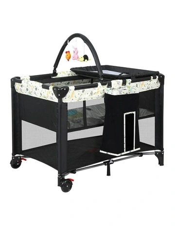 Baby Cot Bed in Black