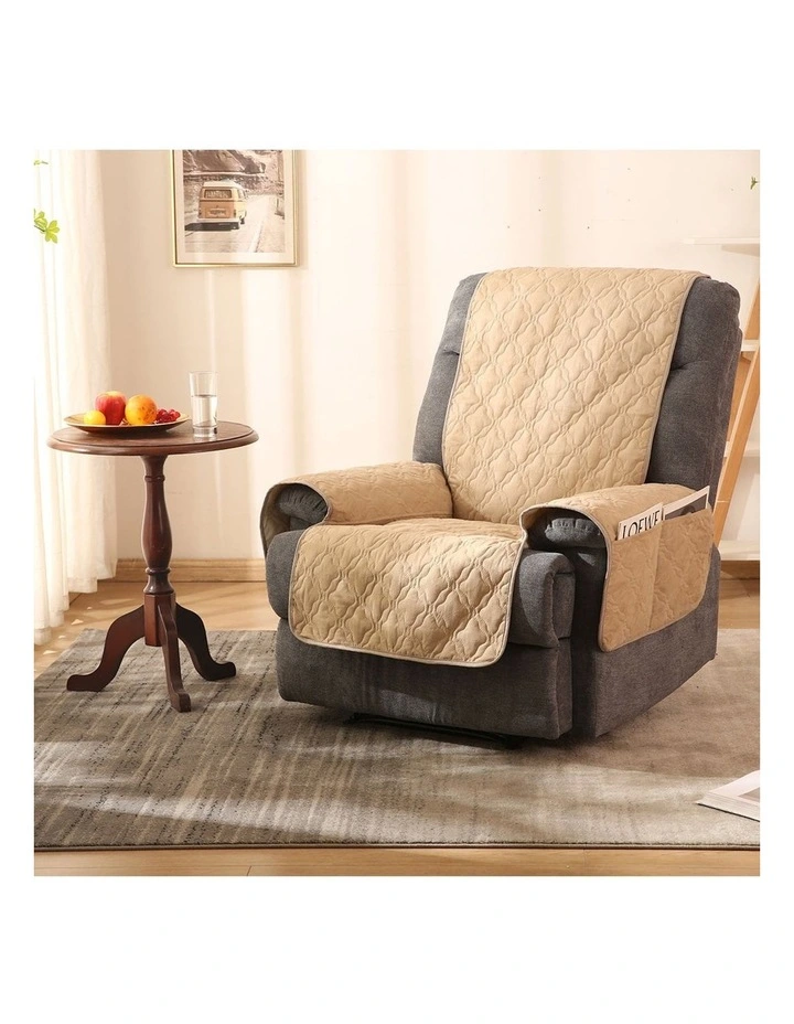 Waterproof Recliner Sofa Slipcover in Beige image 7
