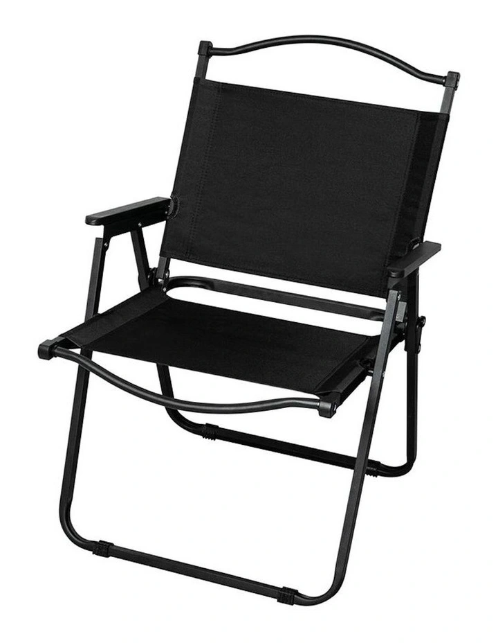 4 Pieces Foldable Camping Chair in Black image 1