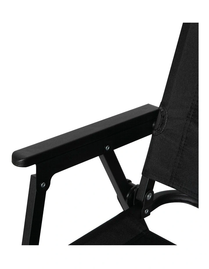 4 Pieces Foldable Camping Chair in Black image 4