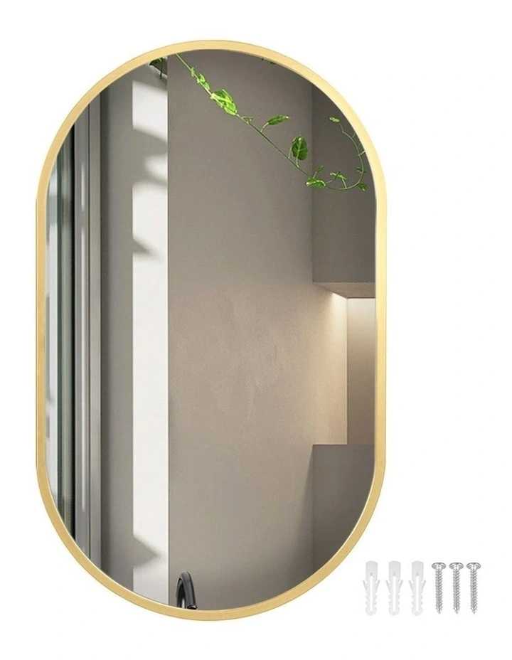 Frame Gold Oval Wall Mirror in Gold image 1