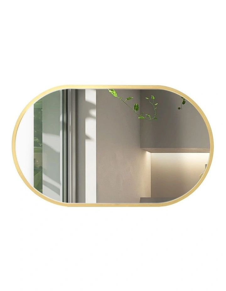 Frame Gold Oval Wall Mirror in Gold image 2
