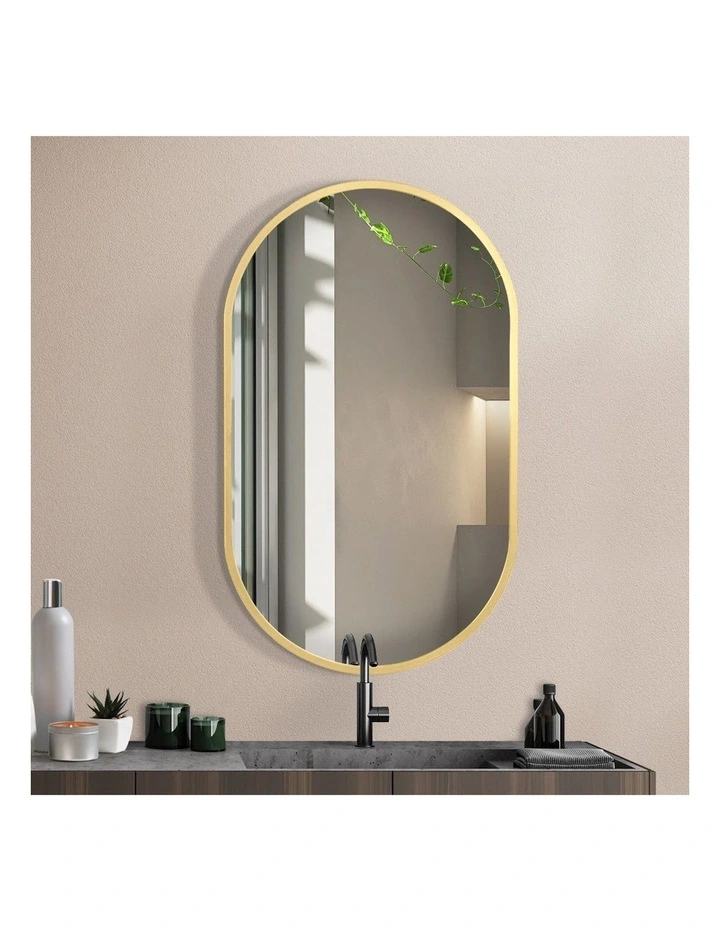Frame Gold Oval Wall Mirror in Gold image 7