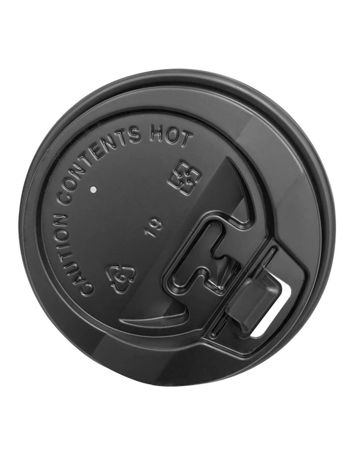 12oz Disposable Takeaway Coffee Paper Cups With Lids 100 Pieces in Black image 6