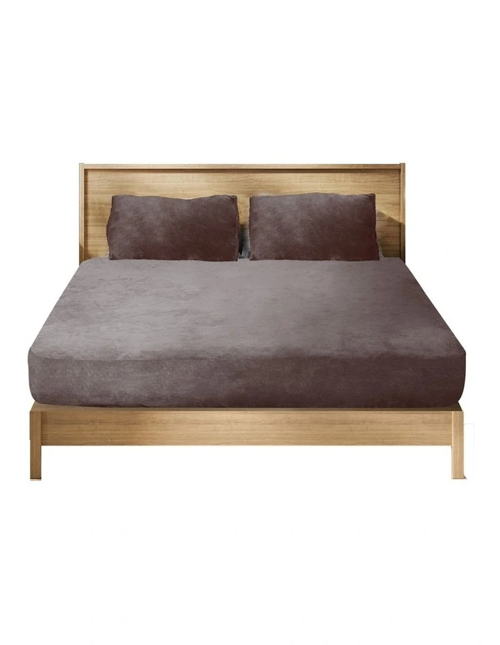 Traderight Group Double Size Bed Fitted Sheet Flannel Bedding Set With