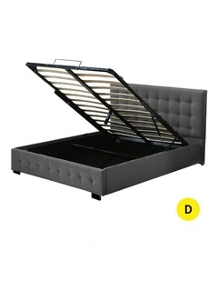 Double Size Gas Lift Bed Frame in Dark Grey