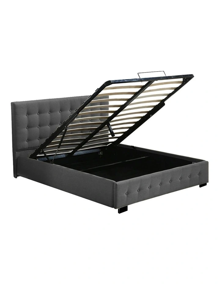 Double Size Gas Lift Bed Frame in Dark Grey image 2