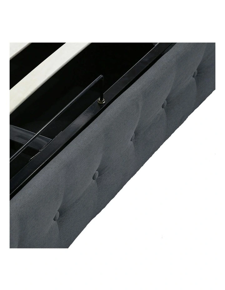 Double Size Gas Lift Bed Frame in Dark Grey image 5