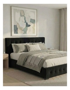 Gas Lift Storage King Size Bed Frame in Grey