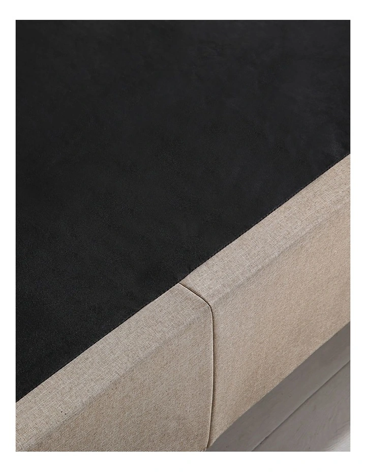 Queen Gas Lift Storage Bed Frame in Beige image 6