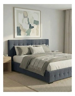Queen Gas Lift Storage Bed Frame in Grey