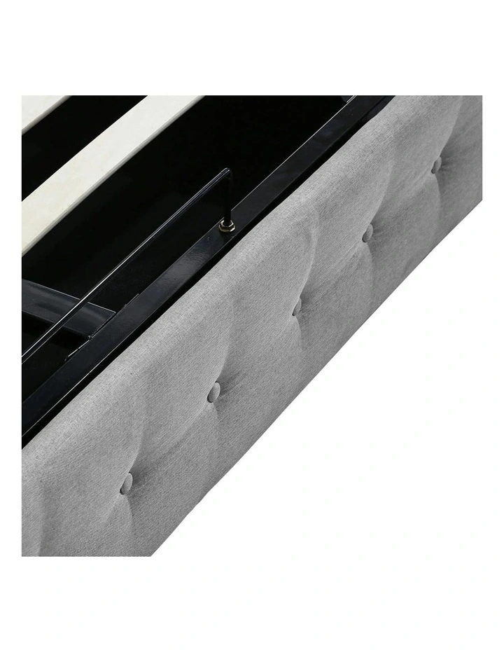 Levede Bed Frame Queen Tufted Mattress Platform Gas Lift Storage in Grey image 4