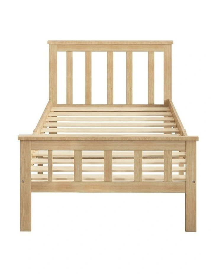 Mattress Base Solid Pine Wood Wooden Single Bed Frame in Natural image 2