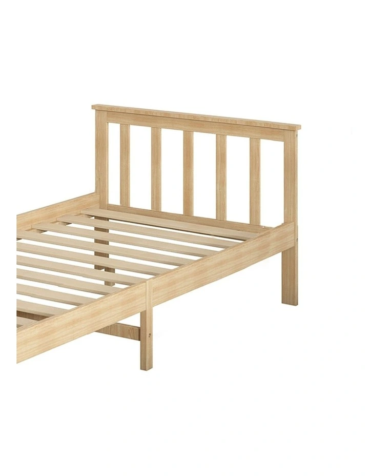 Mattress Base Solid Pine Wood Wooden Single Bed Frame in Natural image 5