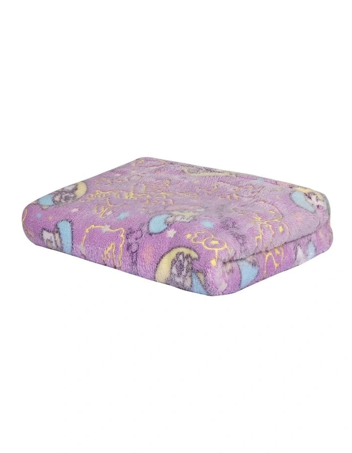 Soft Warm Large Sofa Flannel Glow in the Dark Medium Throw Blanket in Pink image 2