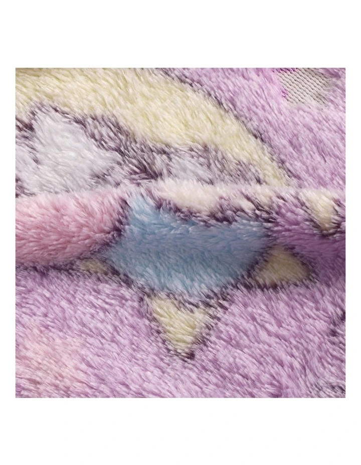 Soft Warm Large Sofa Flannel Glow in the Dark Medium Throw Blanket in Pink image 5