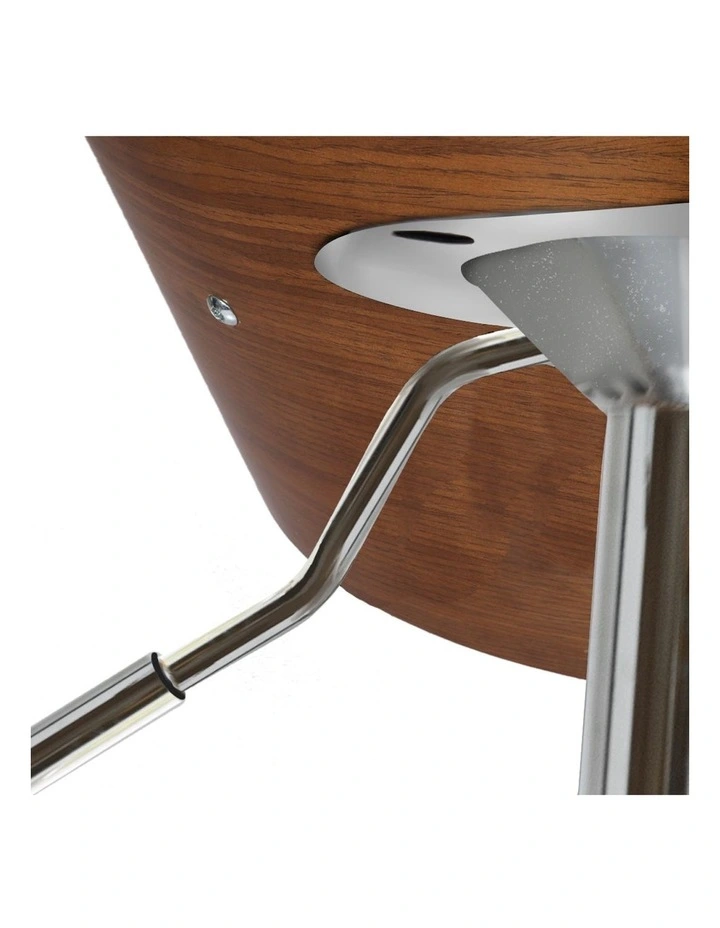 Levede Black Gas Lift Wooden Metal Bar Stool 1x image 6