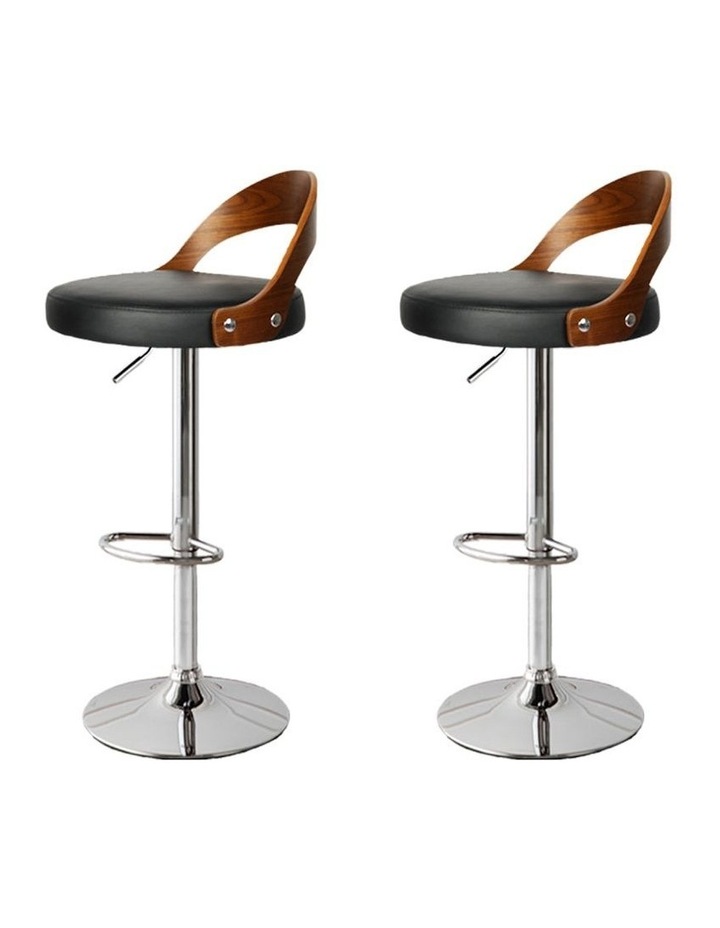 Gas Lift Wooden Metal Bar Stool 1x in Grey