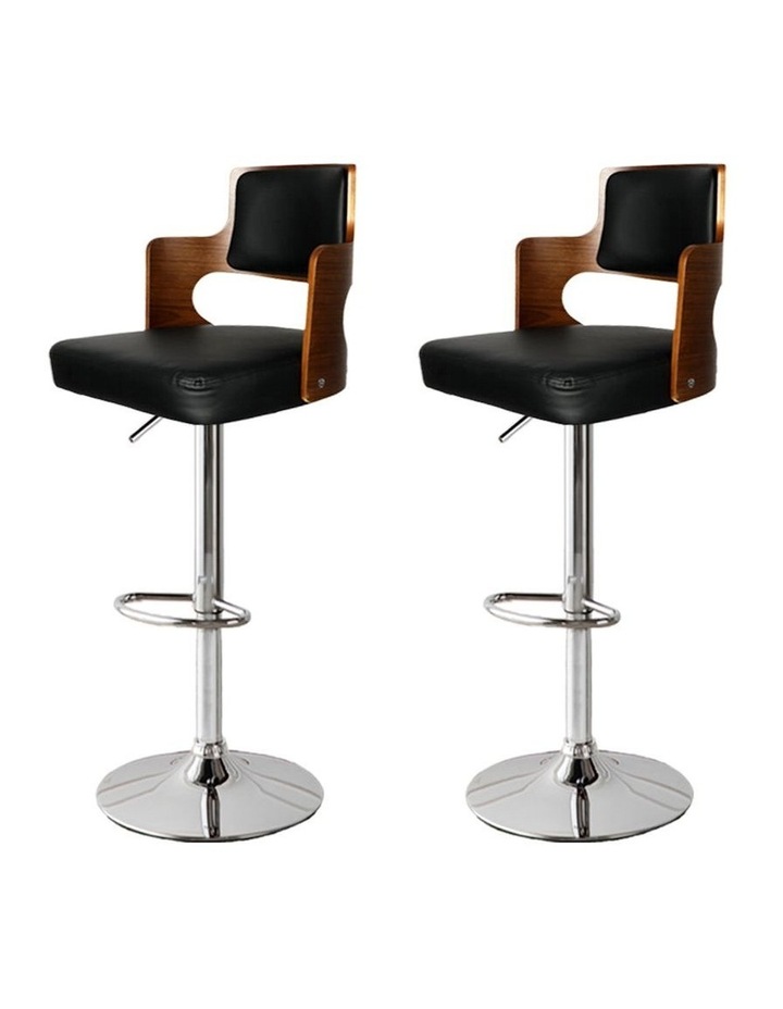 Gas Lift Wooden Metal Bar Stool 1x in Black